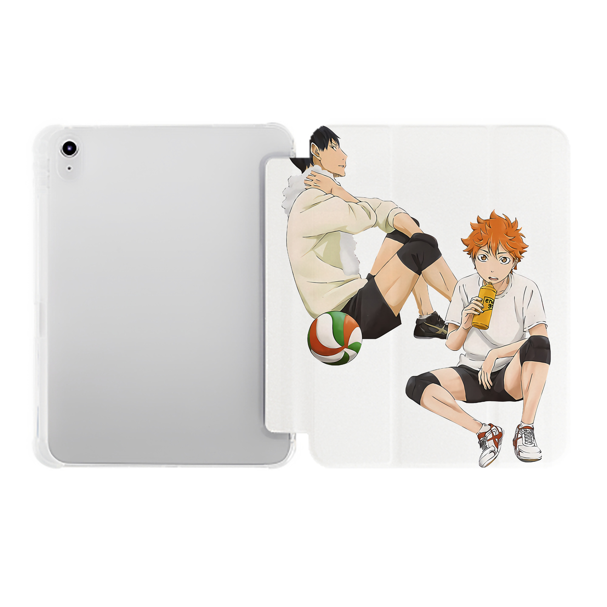 （画像用） ハイキュー!! Haikyu!! IPad ケース ペン収納付き 三つ折りスタンド PUレザー×シリコン 対応機種9.5/10.5/10.9インチ